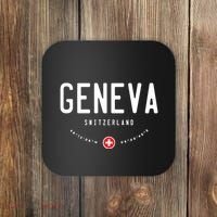 Geneva Coordinates Switzerland Flag Coaster thumb 0