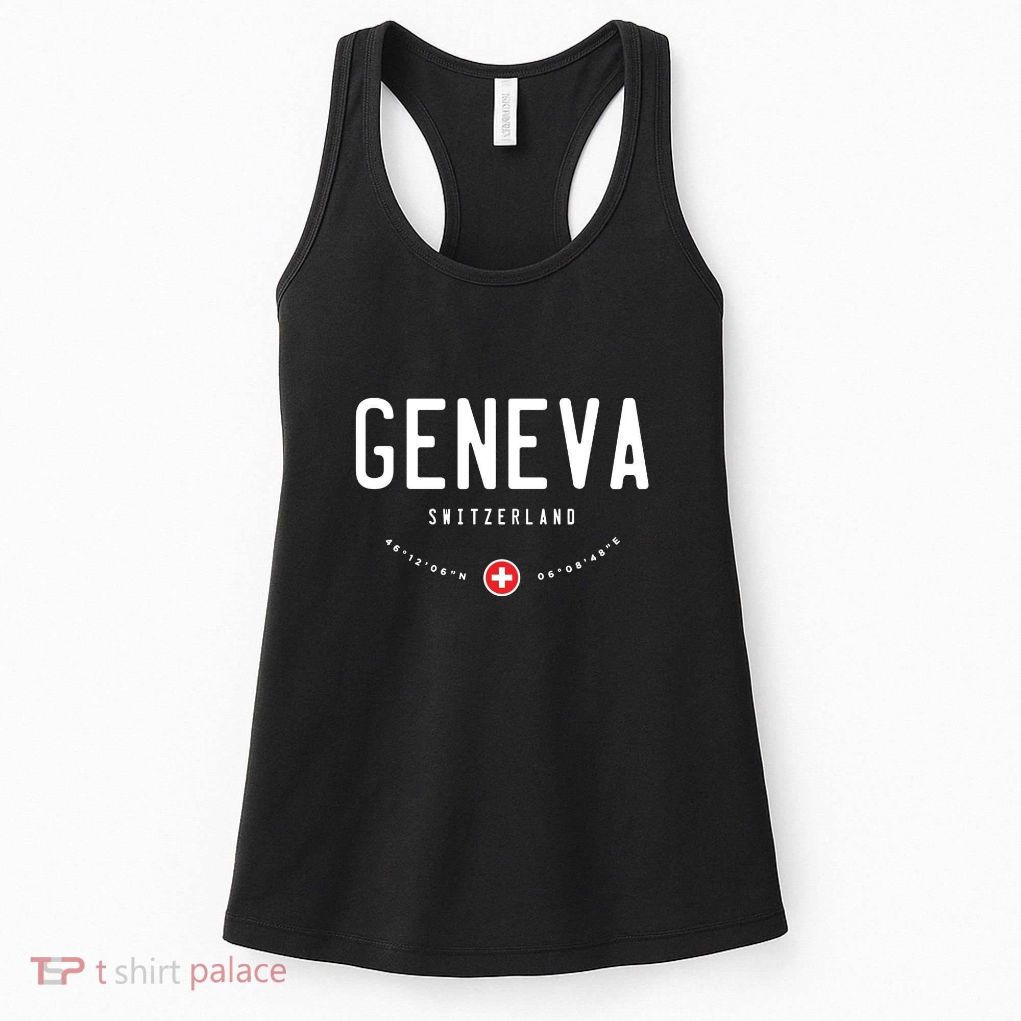 Geneva Coordinates Switzerland Flag Women's Tank Top