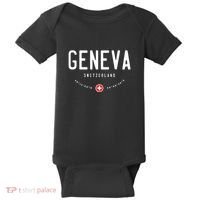 Geneva Coordinates Switzerland Flag Baby Bodysuit thumb 0