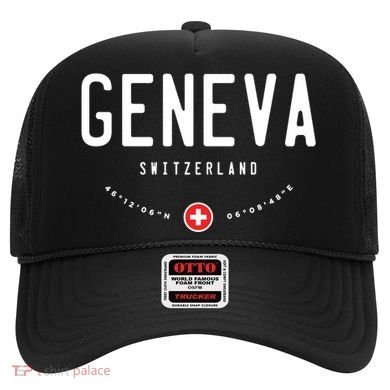 Geneva Coordinates Switzerland Flag Hat