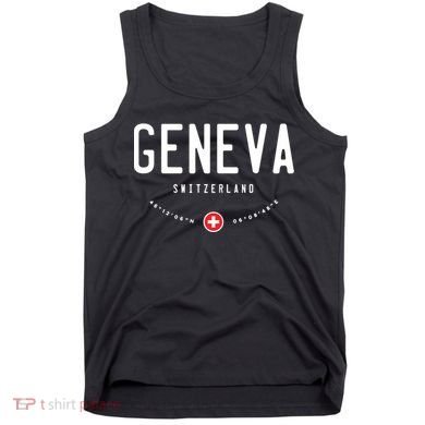 Geneva Coordinates Switzerland Flag Tank Top