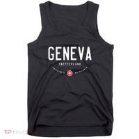 Geneva Coordinates Switzerland Flag Tank Top thumb 0