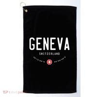 Geneva Coordinates Switzerland Flag Golf Towel thumb 0