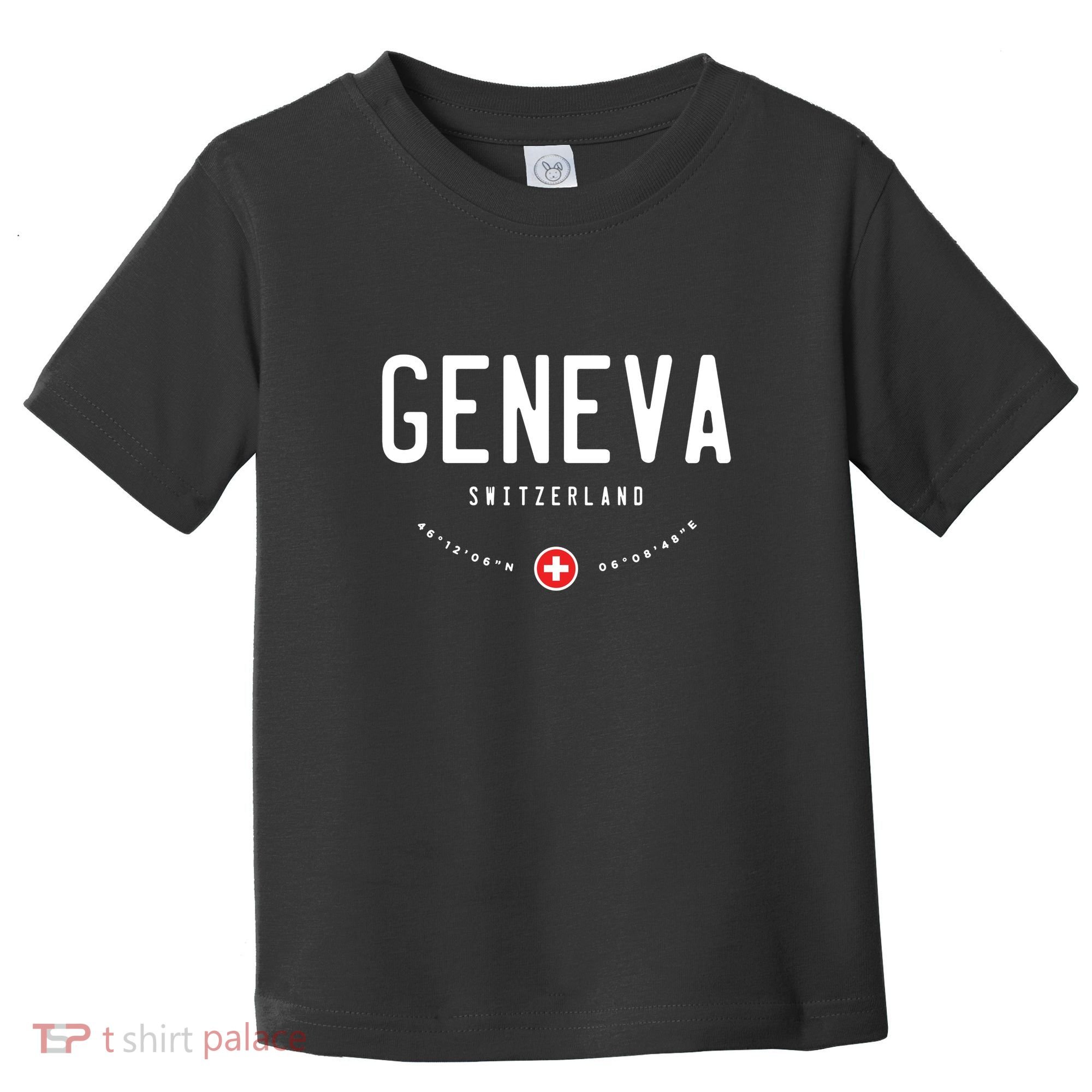 Geneva Coordinates Switzerland Flag Toddler T-Shirt