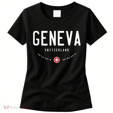 Geneva Coordinates Switzerland Flag Women's T-Shirt