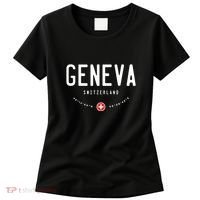 Geneva Coordinates Switzerland Flag Women's T-Shirt thumb 0