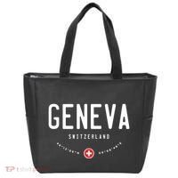 Geneva Coordinates Switzerland Flag Tote Bag thumb 0
