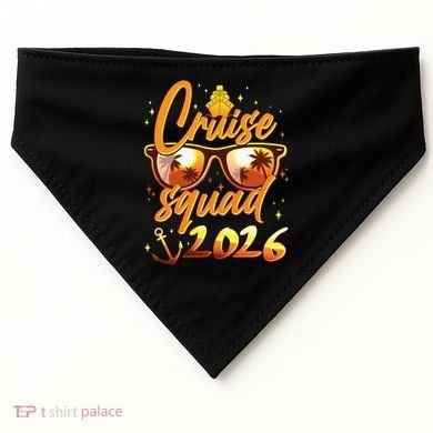 Gold Cruise Squad 2026  USA-Made Doggie Bandana