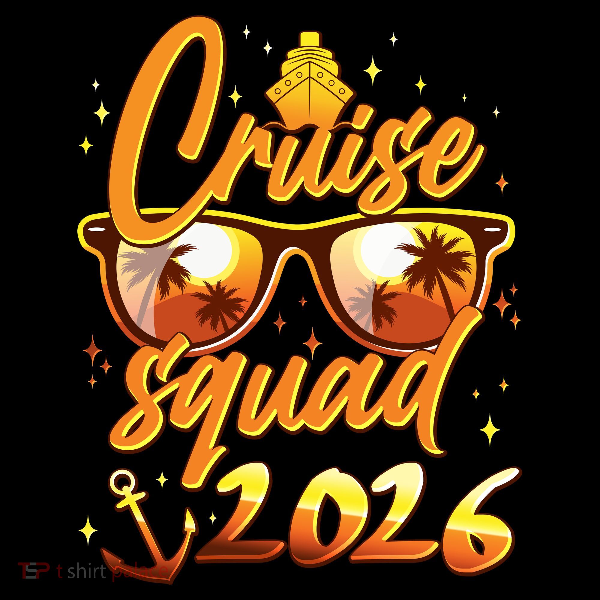 Gold Cruise Squad 2026  Bucket Hat