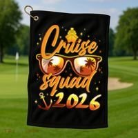 Gold Cruise Squad 2026  Golf Towel thumb 1