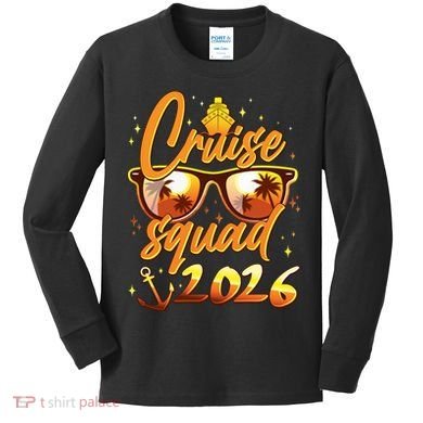 Gold Cruise Squad 2026  Kids Long Sleeve Shirt