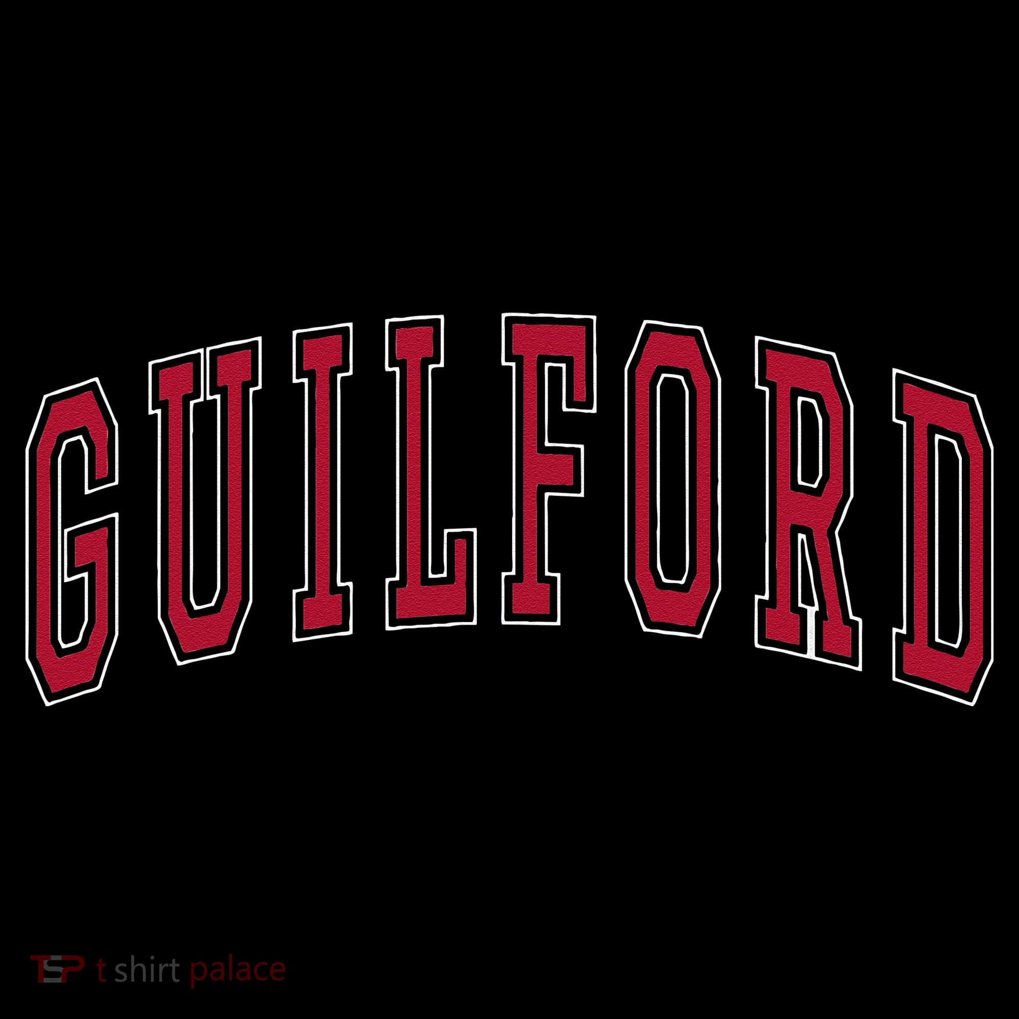 Guilford Connecticut Souvenir College Style Red Text Women's T-Shirt