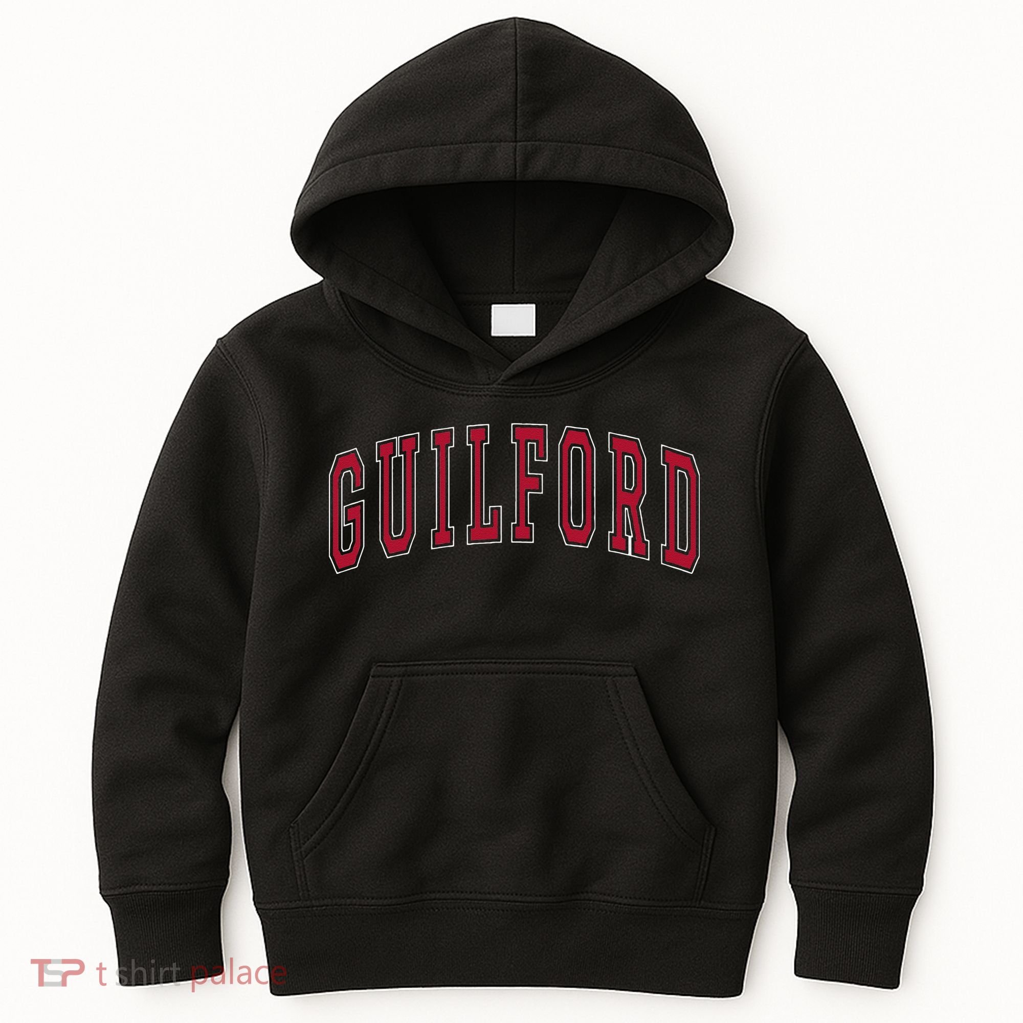 Guilford Connecticut Souvenir College Style Red Text Kids Hoodie