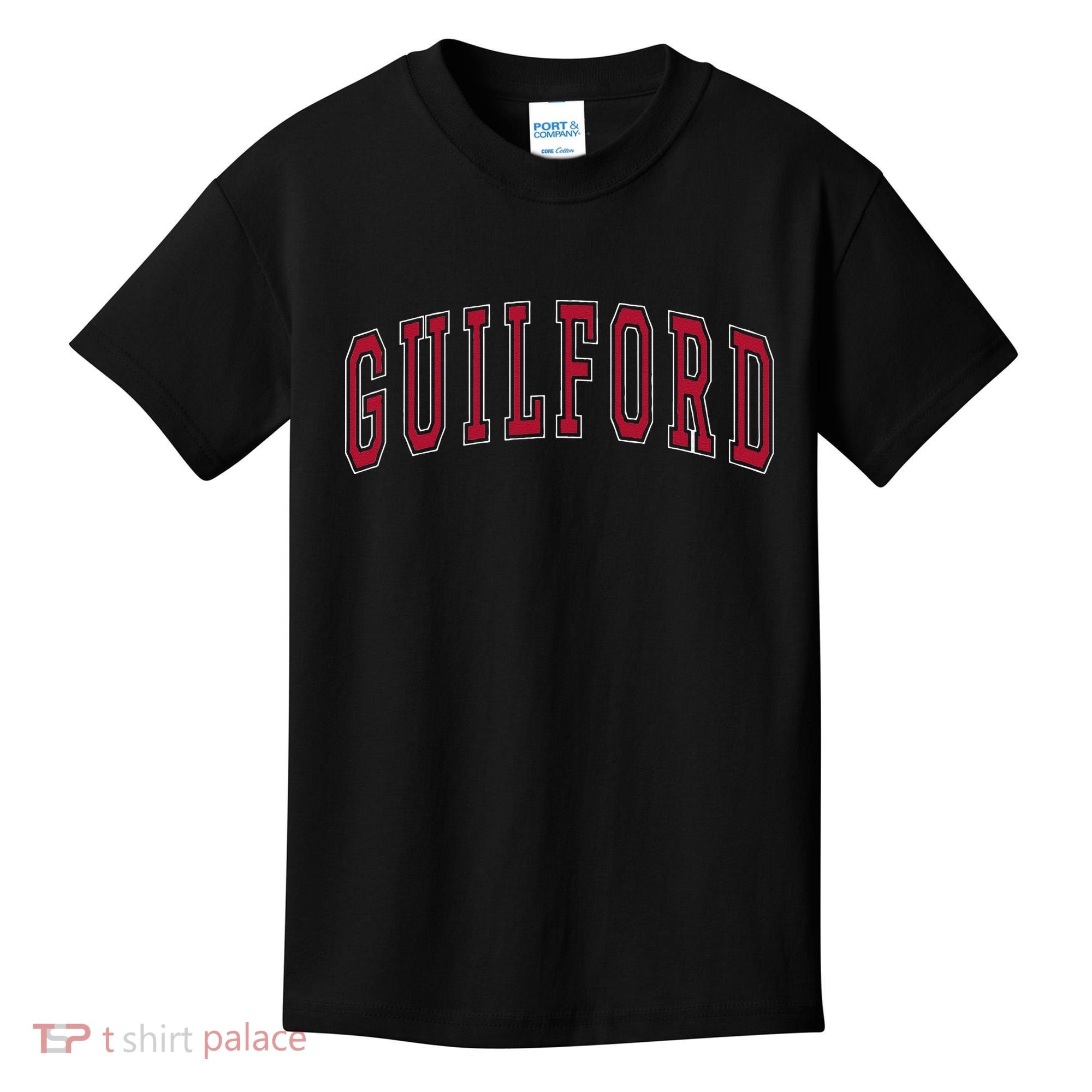 Guilford Connecticut Souvenir College Style Red Text Kids T-Shirt