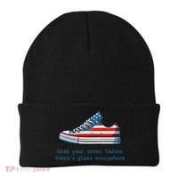 Glass Ceiling Shoe First Woman President Kamala Harris Beanie thumb 0