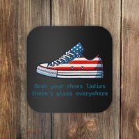 Glass Ceiling Shoe First Woman President Kamala Harris Coaster thumb 0