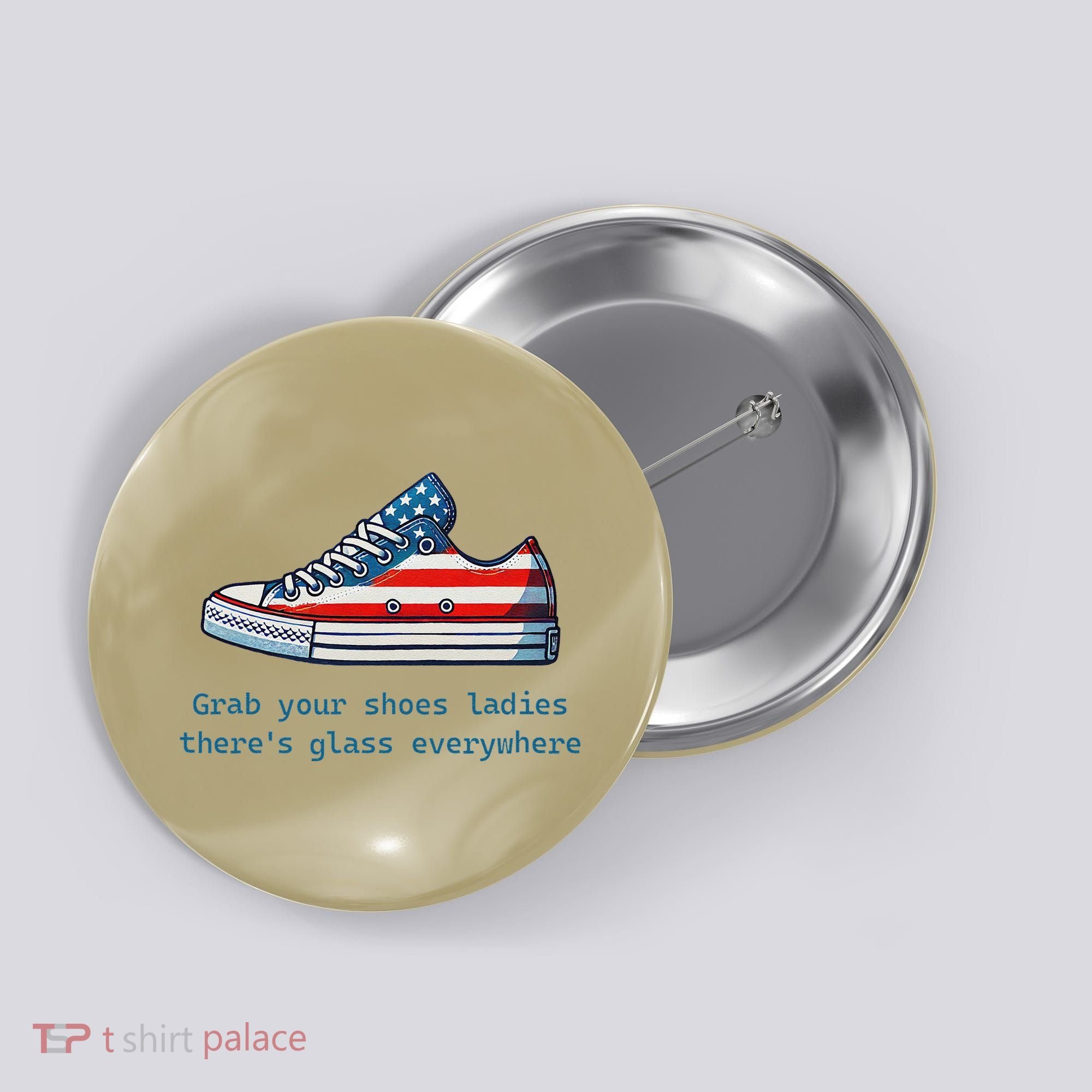 Glass Ceiling Shoe First Woman President Kamala Harris Button