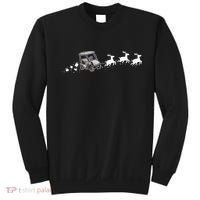 Golf Cart Santa Christmas Sleigh Funny Golf Club Sweatshirt thumb 0