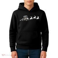 Golf Cart Santa Christmas Sleigh Funny Golf Club Kids Hoodie thumb 4
