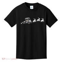 Golf Cart Santa Christmas Sleigh Funny Golf Club Kids T-Shirt thumb 0