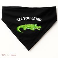 Gator Crocodile See You Later Alligator USA-Made Doggie Bandana thumb 0