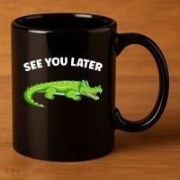 Gator Crocodile See You Later Alligator 11oz C Handle Ceramic Mug thumb 3