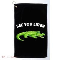Gator Crocodile See You Later Alligator Golf Towel thumb 0