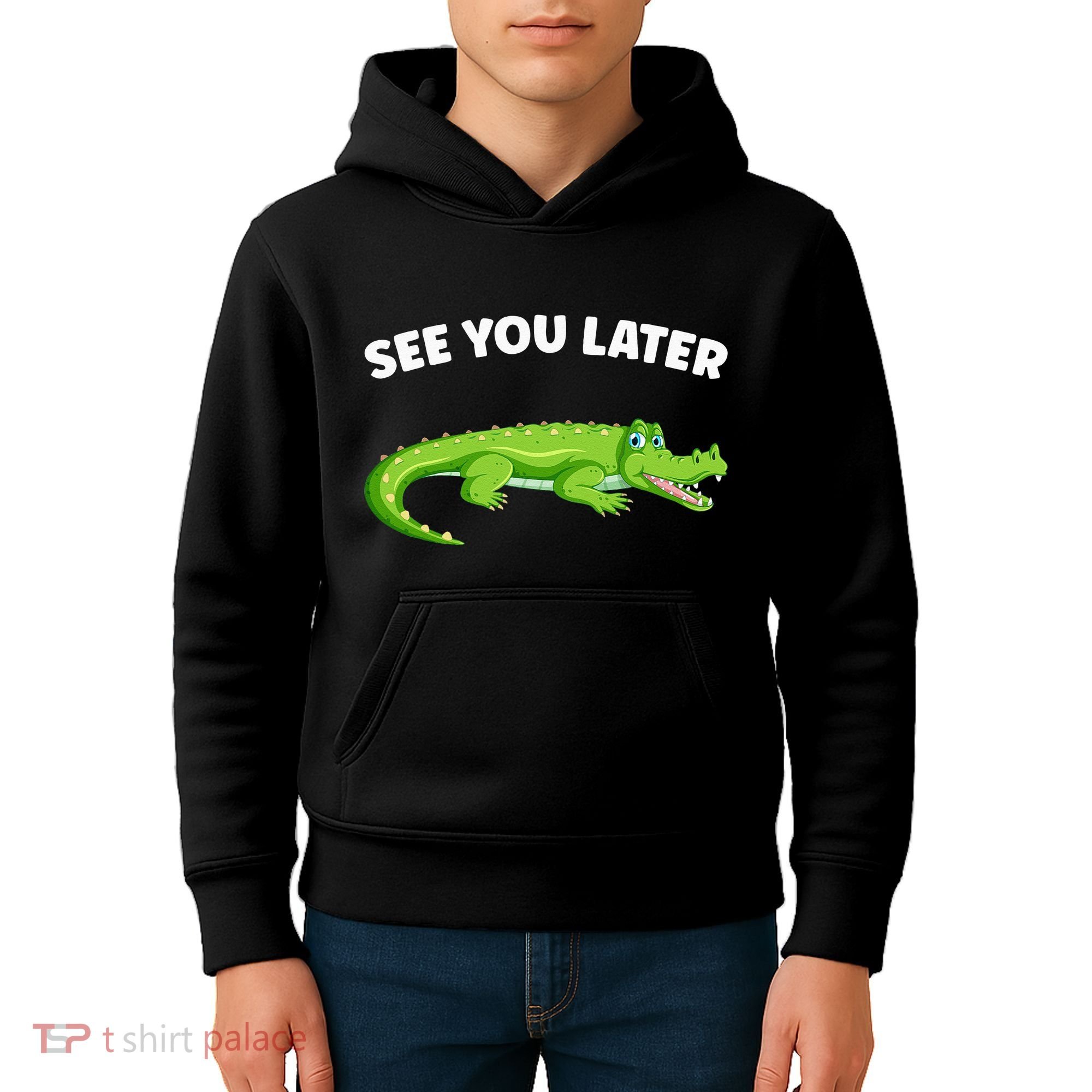 Gator Crocodile See You Later Alligator Kids Hoodie