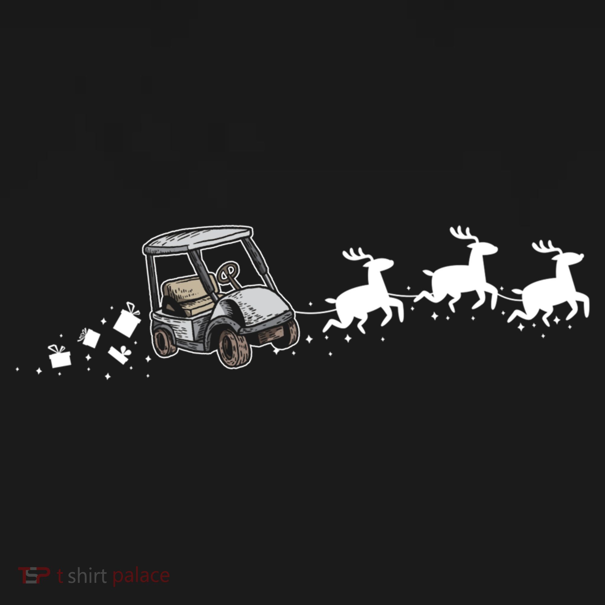 Golf Cart Santa Christmas Sleigh Funny Golf Cart Xmas Gift Women's Hoodie