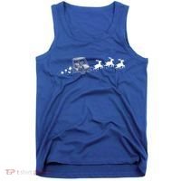 Golf Cart Santa Christmas Sleigh Funny Golf Cart Xmas Gift Tank Top thumb 0