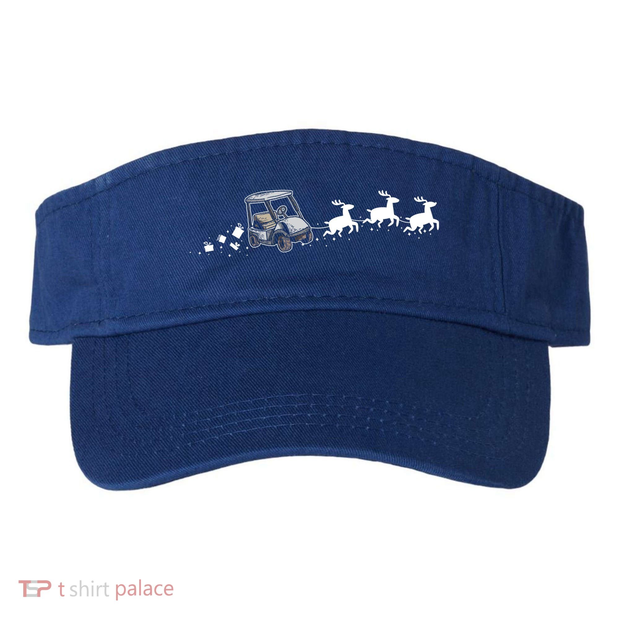 Golf Cart Santa Christmas Sleigh Funny Golf Cart Xmas Gift Visor