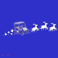 Golf Cart Santa Christmas Sleigh Funny Golf Cart Xmas Gift Women's T-Shirt thumb 6