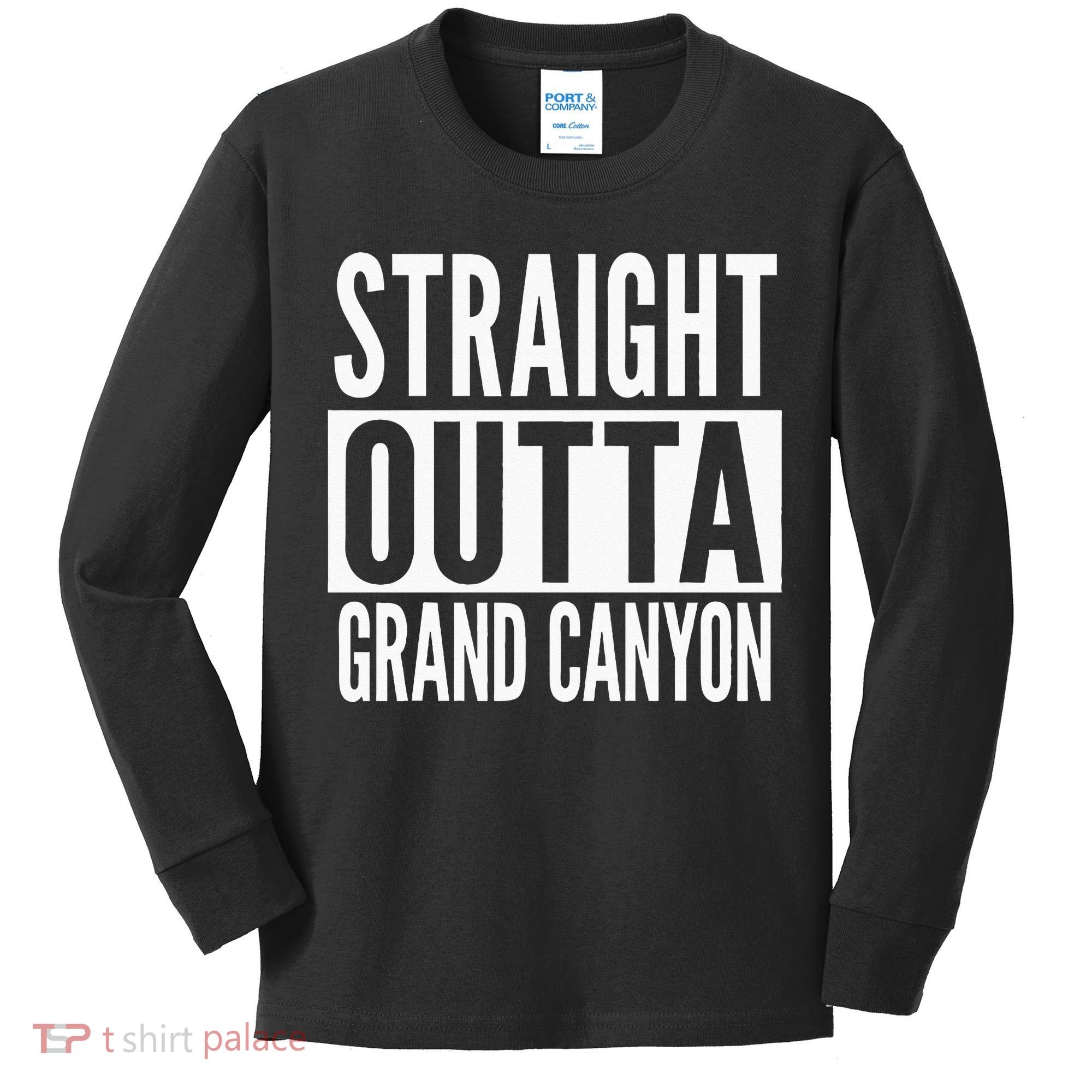 Grand Canyon Straight Outta College University Alumni Kids Long Sleeve Shirt