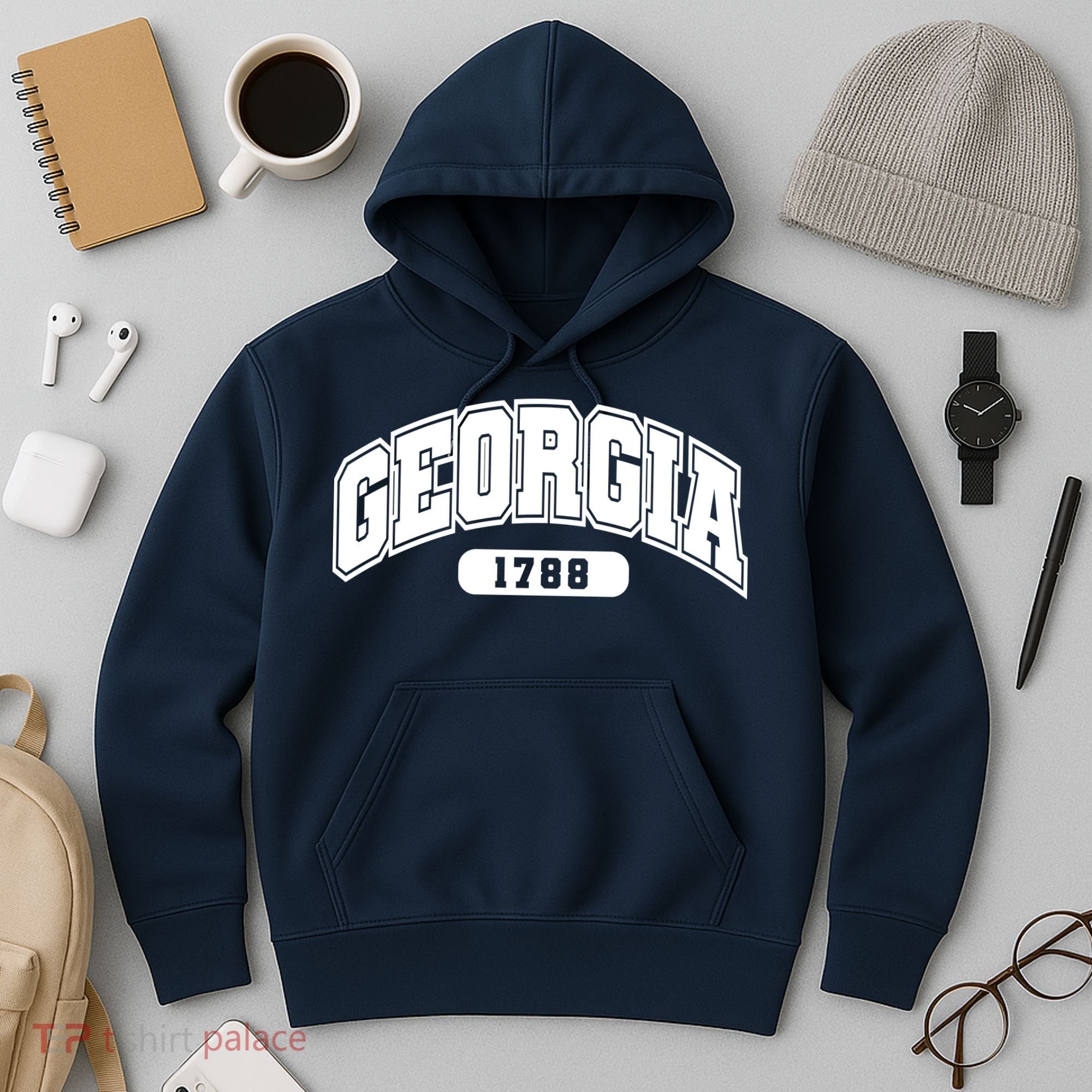 Georgia Collegiate Style 1788 Hoodie