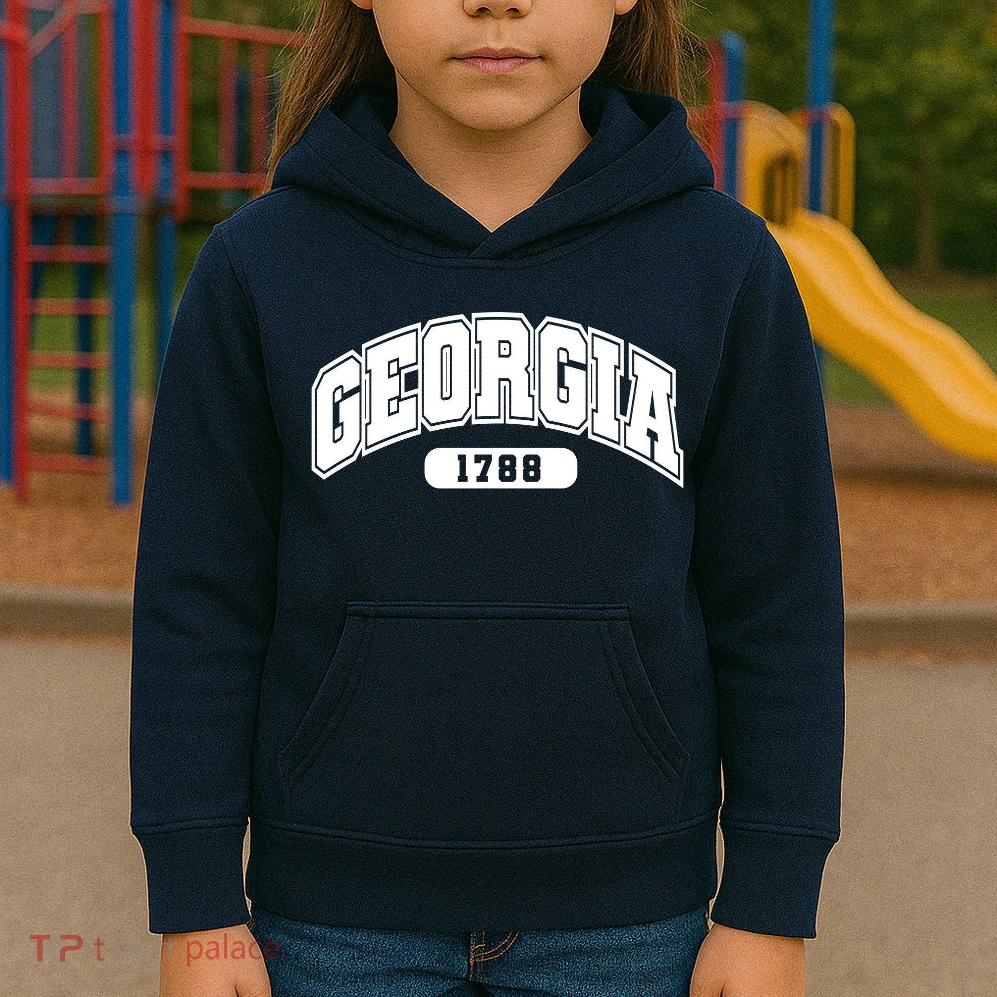 Georgia Collegiate Style 1788 Kids Hoodie