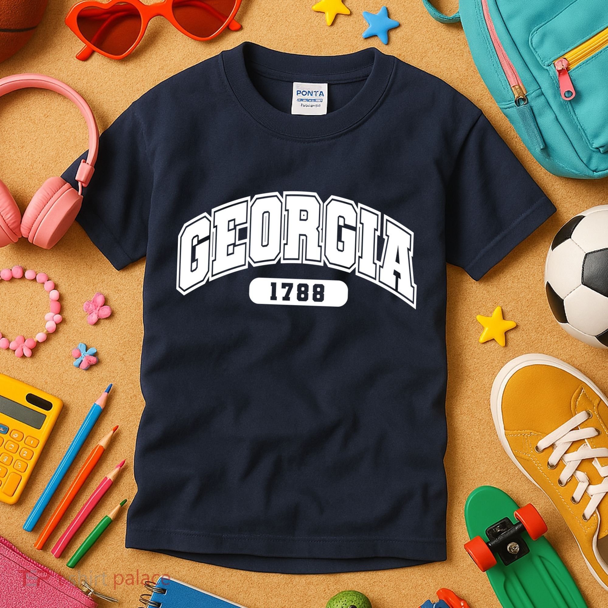 Georgia Collegiate Style 1788 Kids T-Shirt