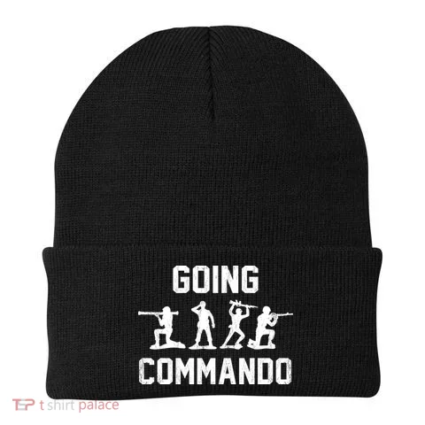 Going Commando Sarcastic Army Beanie in the selected color