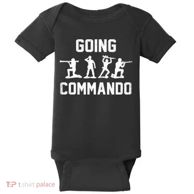 Going Commando Sarcastic Army Baby Bodysuit