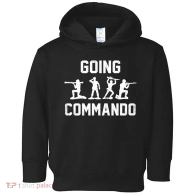 Going Commando Sarcastic Army Toddler Hoodie