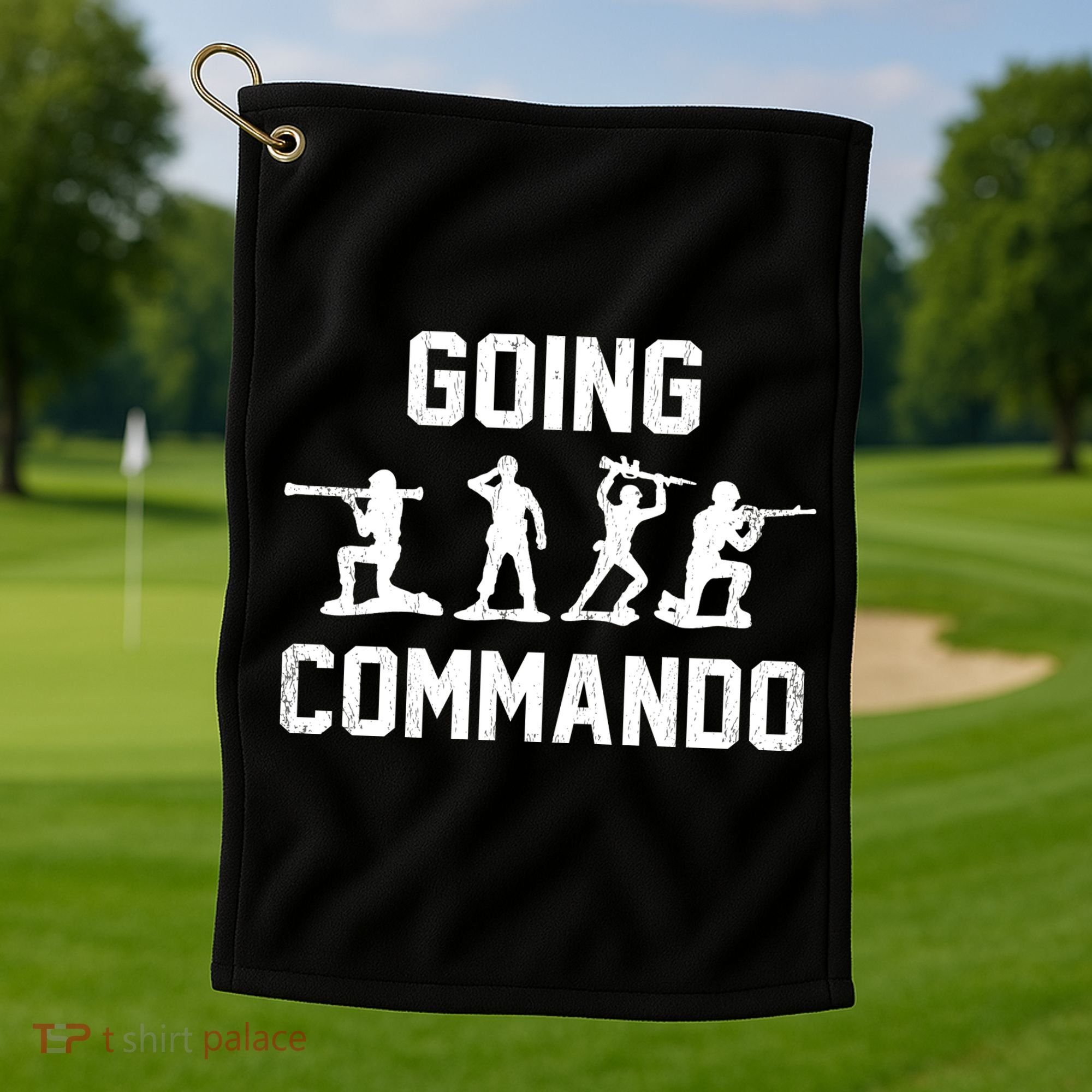 Going Commando Sarcastic Army Golf Towel