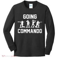 Going Commando Sarcastic Army Kids Long Sleeve Shirt thumb 0