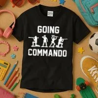 Going Commando Sarcastic Army Kids T-Shirt thumb 3