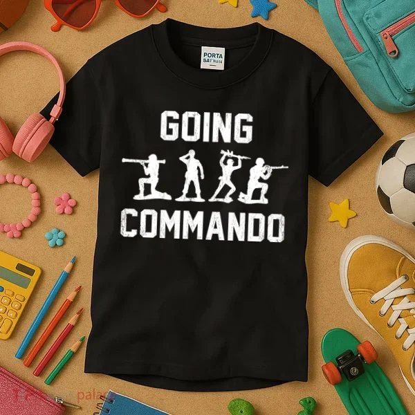 Going Commando Sarcastic Army Kids T-Shirt
