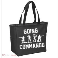 Going Commando Sarcastic Army Tote Bag thumb 2