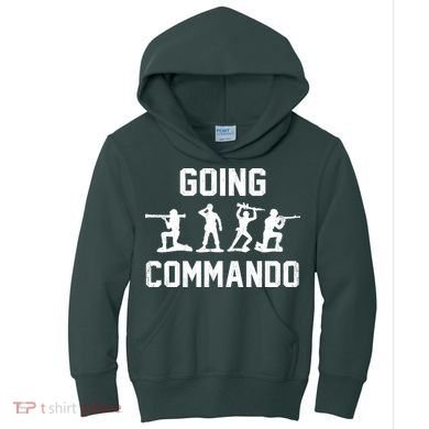 Going Commando Sarcastic Army Kids Hoodie