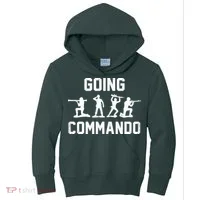 Going Commando Sarcastic Army Kids Hoodie thumb 0