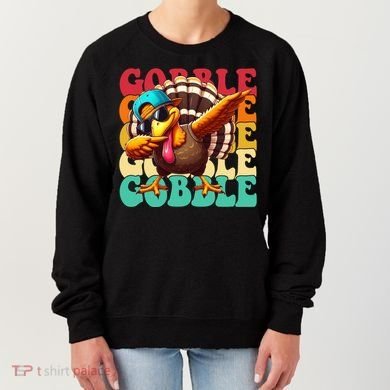 Gobble Cool Turkey Day Thanksgiving Retro Women's Sweatshirt