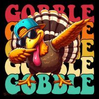Gobble Cool Turkey Day Thanksgiving Retro Coffee Mug thumb 5