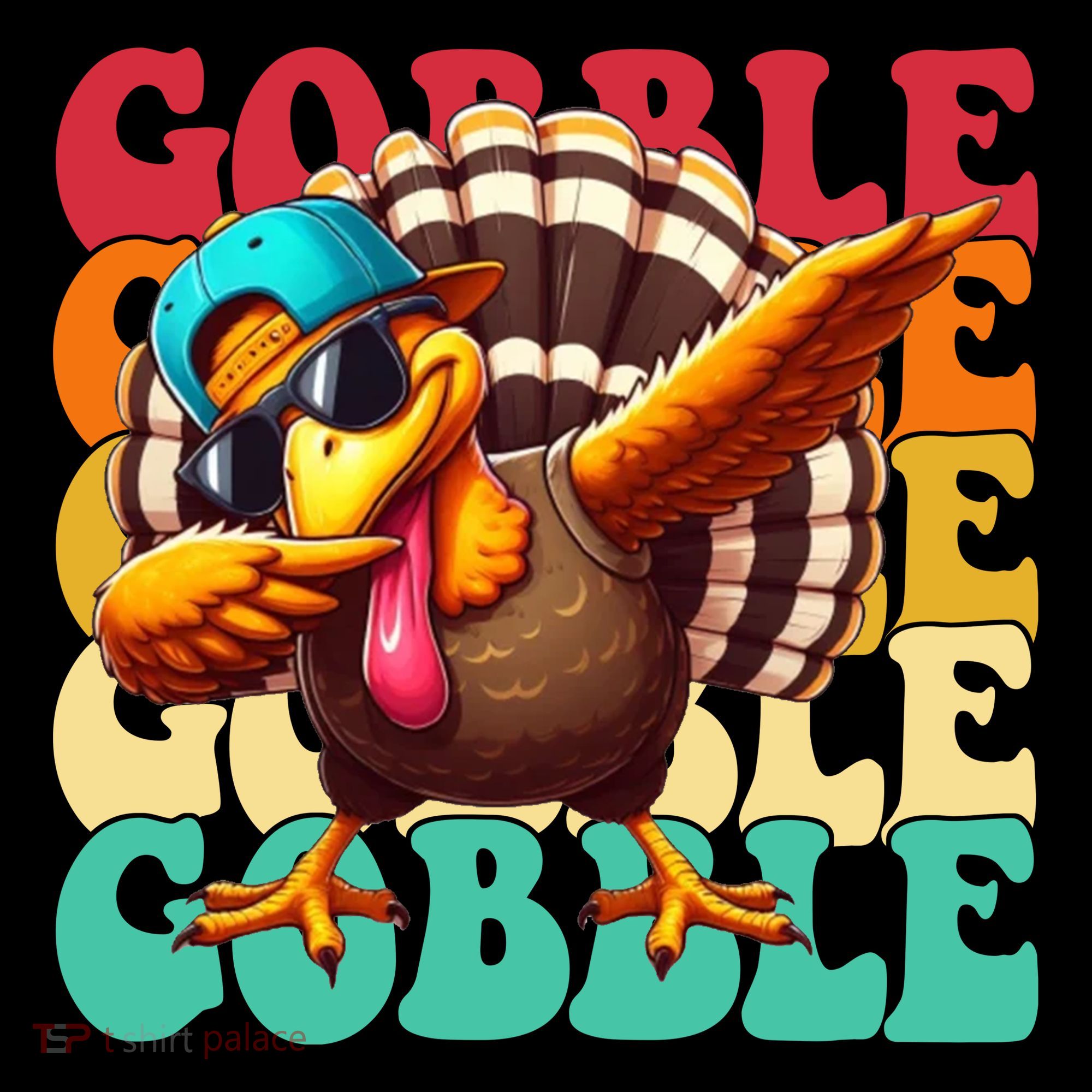 Gobble Cool Turkey Day Thanksgiving Retro Coffee Mug