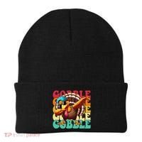 Gobble Cool Turkey Day Thanksgiving Retro Beanie thumb 0